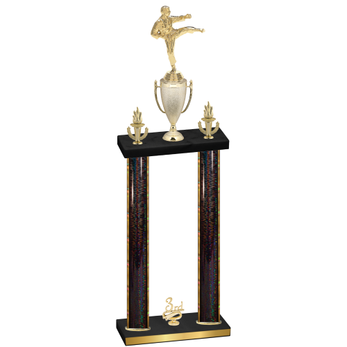 Double Black Glacier Third Place Karate Trophy