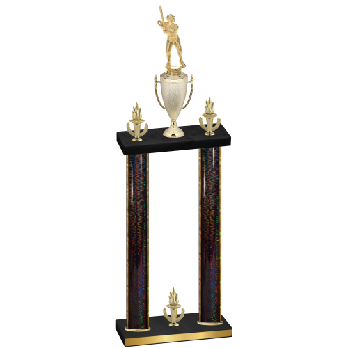 Double Black Glacier Victory Baseball Trophy