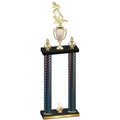 Double Black Carbon Fiber First Place Football Trophy