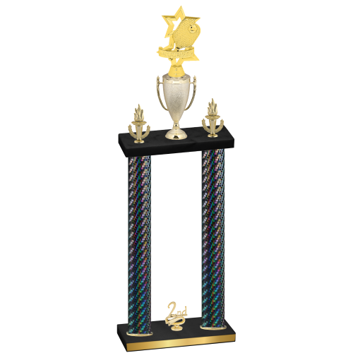 Double Black Carbon Fiber Second Place Pickleball Trophy