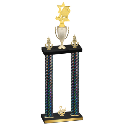 Double Black Carbon Fiber Second Place Pickleball Trophy