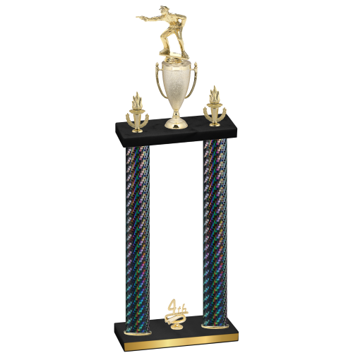 Double Black Carbon Fiber Fourth Place Shooter Trophy