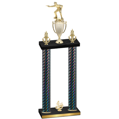 Double Black Carbon Fiber Fourth Place Shooter Trophy