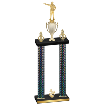 Double Black Carbon Fiber Fourth Place Shooter Trophy