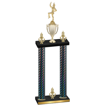 Double Black Carbon Fiber Victory Majorette Trophy