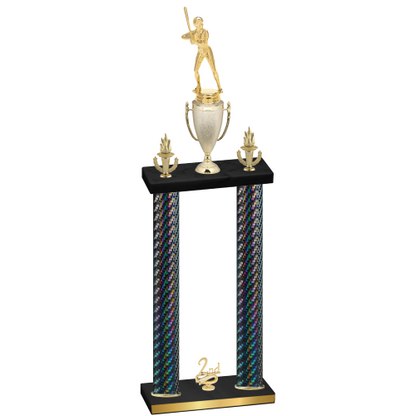 Double Black Carbon Fiber Second Place Softball Trophy