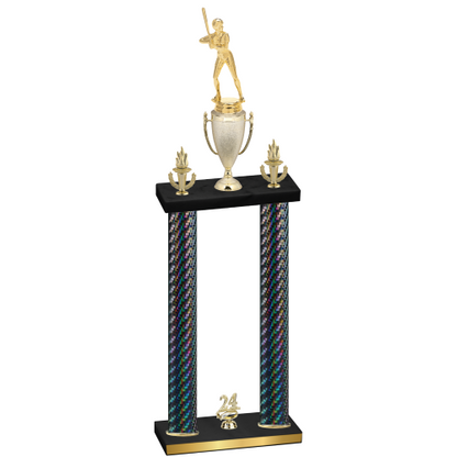 Double Black Carbon Fiber Year Softball Trophy