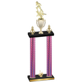 Double Pink Carbon Fiber First Place Football Trophy