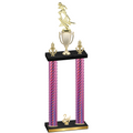 Double Pink Carbon Fiber Second Place Football Trophy