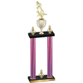 Double Pink Carbon Fiber Victory Football Trophy