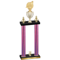 Double Pink Carbon Fiber Year Swimming Trophy