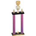 Double Pink Carbon Fiber First Place Cheerleading Trophy