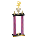 Double Pink Carbon Fiber Second Place Pickleball Trophy
