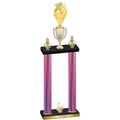 Double Pink Carbon Fiber Second Place Pickleball Trophy