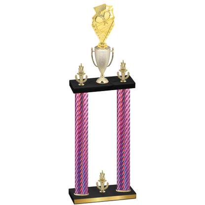 Double Pink Carbon Fiber Victory Pickleball Trophy