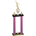 Double Pink Carbon Fiber First Place Basketball Trophy