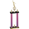 Double Pink Carbon Fiber Victory Basketball Trophy