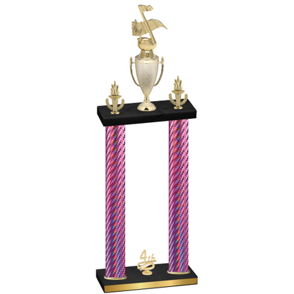 Double Pink Carbon Fiber Fourth Place Music Trophy