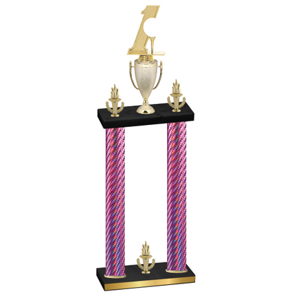 Double Pink Carbon Fiber Victory Golf Trophy