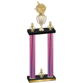 Double Pink Carbon Fiber Victory Baseball Trophy