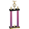 Double Pink Carbon Fiber Third Place Academics Trophy