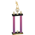 Double Pink Carbon Fiber Year Softball Trophy