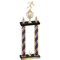 Double Flag USA Third Place Running Trophy