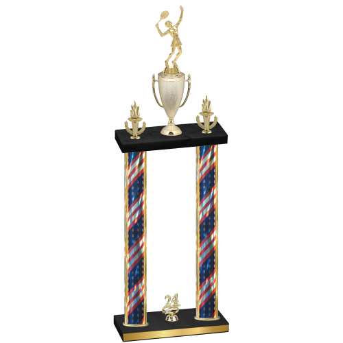 Double Flag USA Year Tennis Trophy