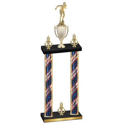 Double Flag USA Victory Swimming Trophy