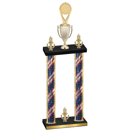Double Flag USA Victory Insert Trophy