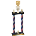 Double Flag USA Year Cheerleading Trophy