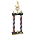 Double Flag USA Year Lacrosse Trophy