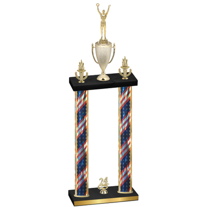 Double Flag USA Year Victory Trophy