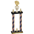Double Flag USA Victory Basketball Trophy