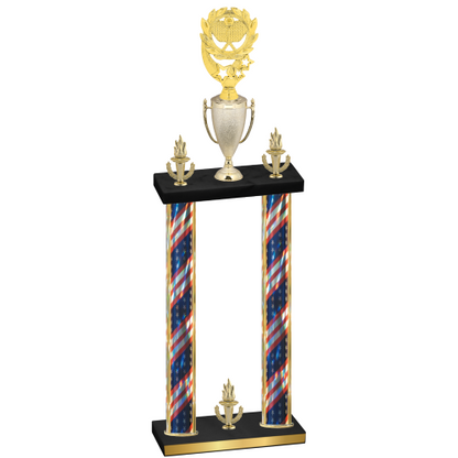 Double Flag USA Victory Pickleball Trophy