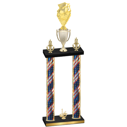 Double Flag USA First Place Pickleball Trophy