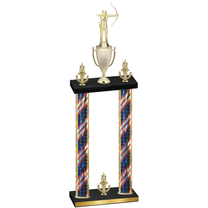 Double Flag USA Victory Archery Trophy
