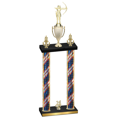 Double Flag USA Year Archery Trophy