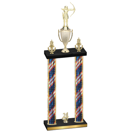Double Flag USA Year Archery Trophy