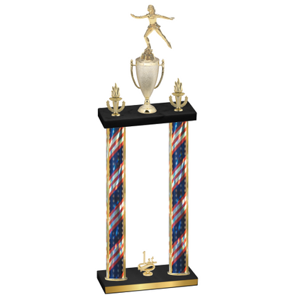 Double Flag USA First Place Skater Trophy