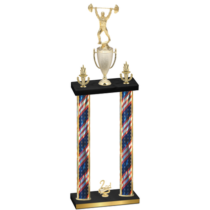 Double Flag USA Second Place Weights Trophy