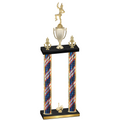 Double Flag USA First Place Majorette Trophy