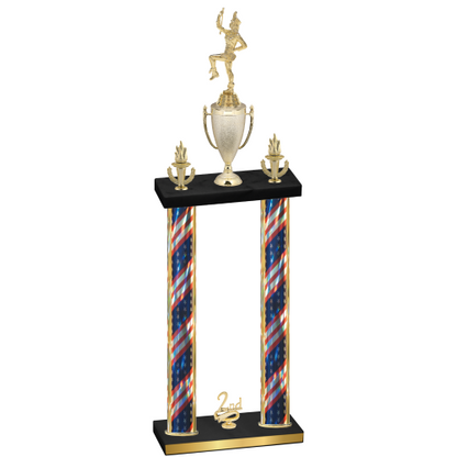 Double Flag USA Second Place Majorette Trophy