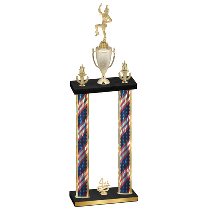 Double Flag USA Fourth Place Majorette Trophy