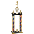 Double Flag USA Year Majorette Trophy