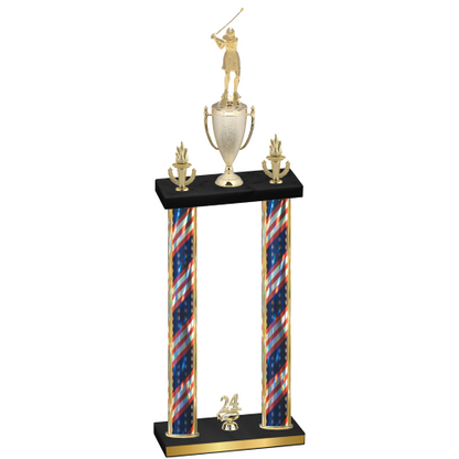 Double Flag USA Year Golf Trophy