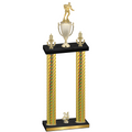 Double Gold Carbon Fiber Year Rugby Trophy