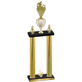 Double Gold Carbon Fiber Third Place Rugby Trophy