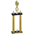 Double Gold Carbon Fiber Year Rugby Trophy