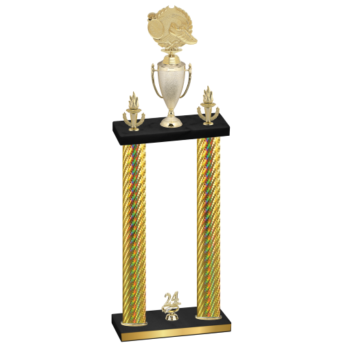 Double Gold Carbon Fiber Year Running Trophy